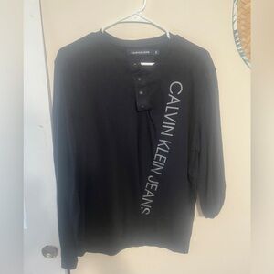 Calvin Klein Long Sleeve 3 Button Tee